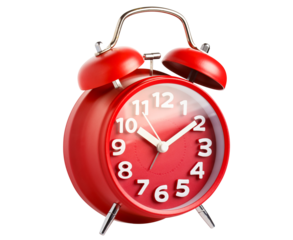 Red alarm clock, cut out