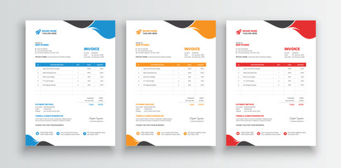 Business corporate creative invoice template. Business invoice for your business, print ready invoice design template.