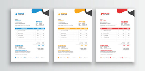 Business corporate creative invoice template. Business invoice for your business, print ready invoice design template.