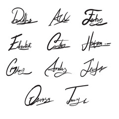 Signature lettering sets ,good for graphic design resources, pamflets, mail, letters, banners, prints, posters, bussiness, and more.