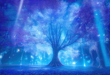 Abstract Cartoon Big Tree Fun