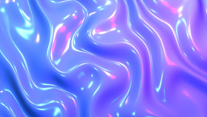 Purple blue plastic shiny background, latex glossy texture pattern wallpaper, 3d iillustration.