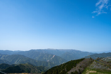 Naklejka premium 四国カルストの風景
