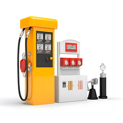 Oil petrol dispenser station created with Generative AI technology.