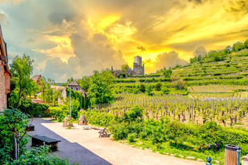 Burg, Kaysersberg, Frankreich 