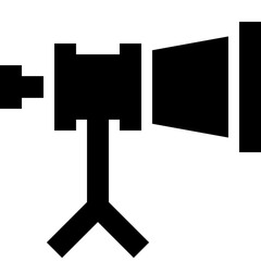 telescope black solid icon