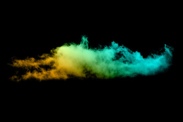 Abstract colorful smoke on black background, smoke background, colorful ink background, beautiful smoke, Movement of smoke.