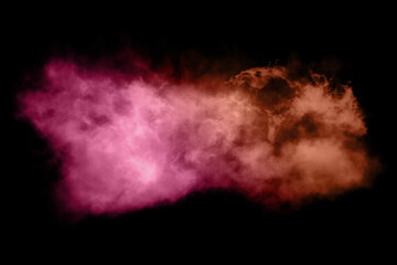Abstract colorful smoke on black background, smoke background, colorful ink background, beautiful smoke, Movement of smoke.