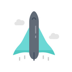 Hypersonic Transport icon in vector. Illustration