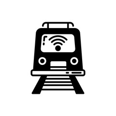 Self Driving Train icon in vector. Illustration