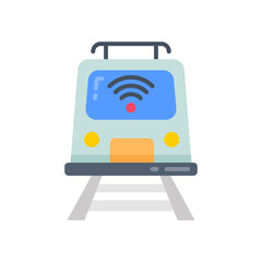 Self Driving Train icon in vector. Illustration