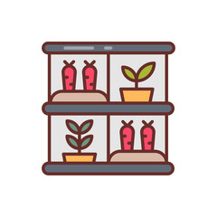 Vertical Farming icon in vector. Illustration