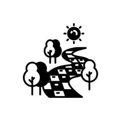 Solar Road icon in vector. Illustration