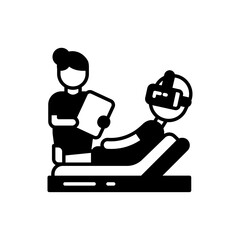 VR Therapy icon in vector. Illustration