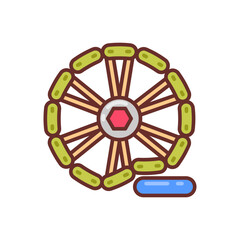 Adaptive Wheel icon in vector. Illustration