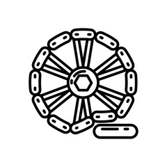 Adaptive Wheel icon in vector. Illustration