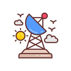 Advanced Weather Forecasting icon in vector. Illustration
