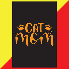 cat mom t-shirt design.