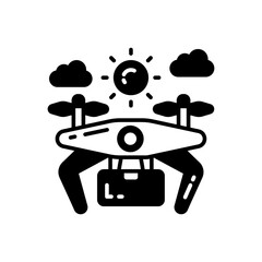 Autonomous Drone icon in vector. Illustration