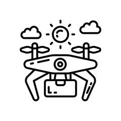 Autonomous Drone icon in vector. Illustration