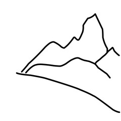 Mountain Outline Doodle 