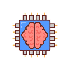 Artificial Intelligence icon in vector. Illustration
