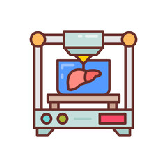 Bio Printing icon in vector. Illustration