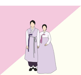 Korean Hanbok tradition clothes 
