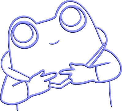 recommend clip art: 3D doodle happy frog