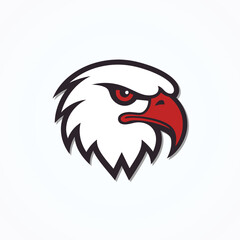 Eagle head logo template vector icon element. Head of a wild bird.