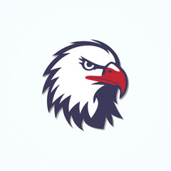 Eagle head vector logo template. Head of American Eagle.