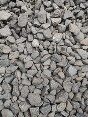 pile of river stones on level ground