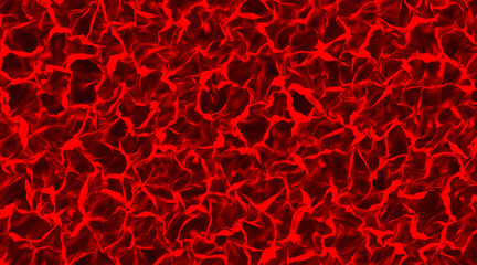 Abstract red fractal backdrop on black. 3D artwork with an abstract red backdrop