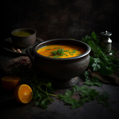 Veggie Soup Puree With Carrot Sqaush Ginger Pumpkin