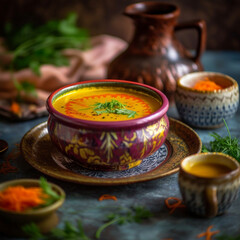 Veggie Soup Puree With Carrot Sqaush Ginger Pumpkin