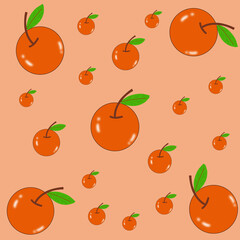 Pattern with  orange
