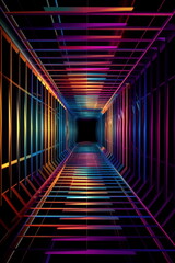 light tunnel in the tunnel, Generative AI, Generative, AI