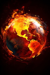 earth in fire, Generative AI, Generative, AI