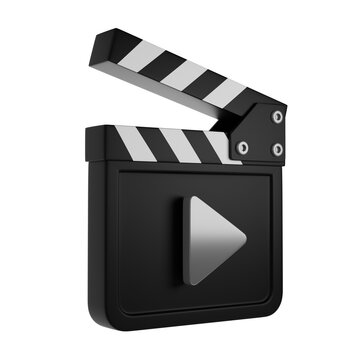 recommend clip art: Film clapper board 3d rendered illustration