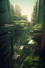 view of a station, Generative AI, Generative, AI