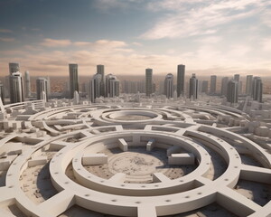 view of the city, Generative AI, Generative, AI