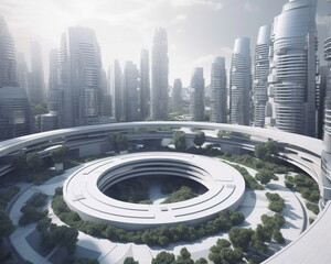 view of the city, Generative AI, Generative, AI