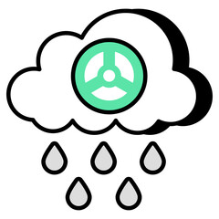 Unique design icon of acidic rain