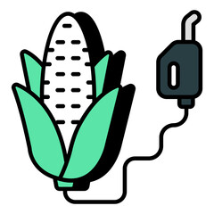 A trendy vector design of corn fuel