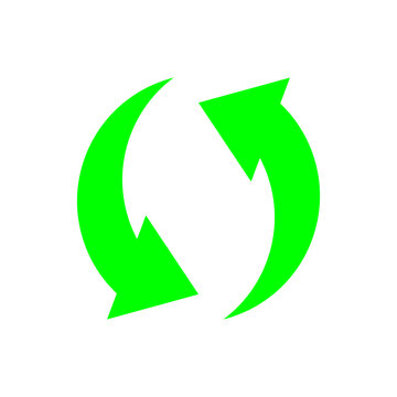 green gradient recycling icon logo vector illustration for branding logos, icon logos, etc.