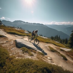 Fototapeta na wymiar mountain bike trail