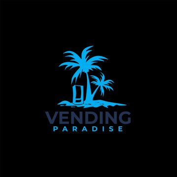 Beach Vending Machine Drink Logo Design