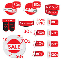 Set of sale discount banner