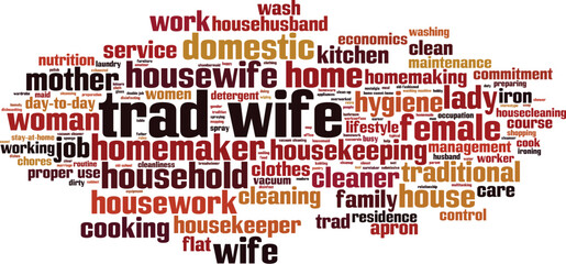 Trad wife word cloud