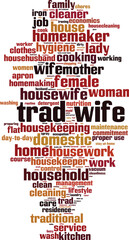 Trad wife word cloud